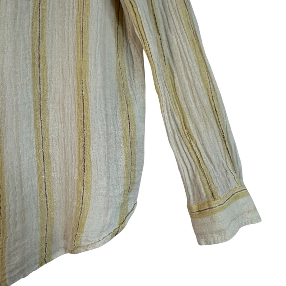 Outerknown Costa Linen Stripes Button Up Shirt Size Small - Picture 5 of 10
